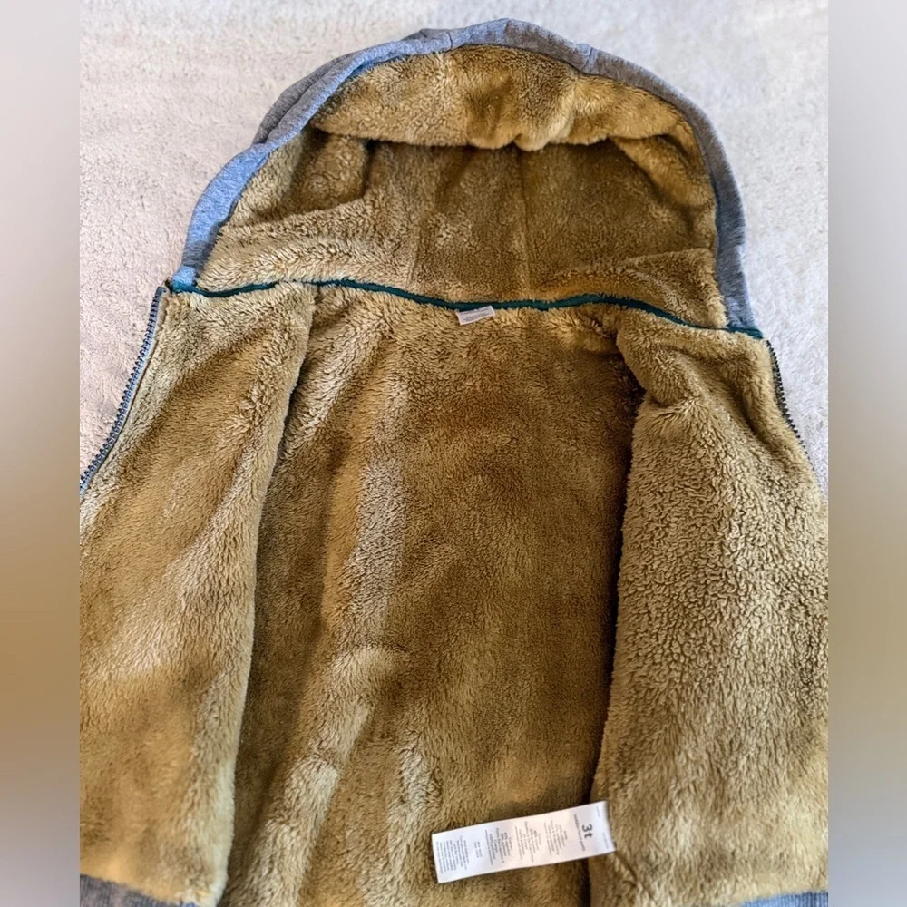 Carter’s Kids Gray Hoodie with Warm Tan Interior